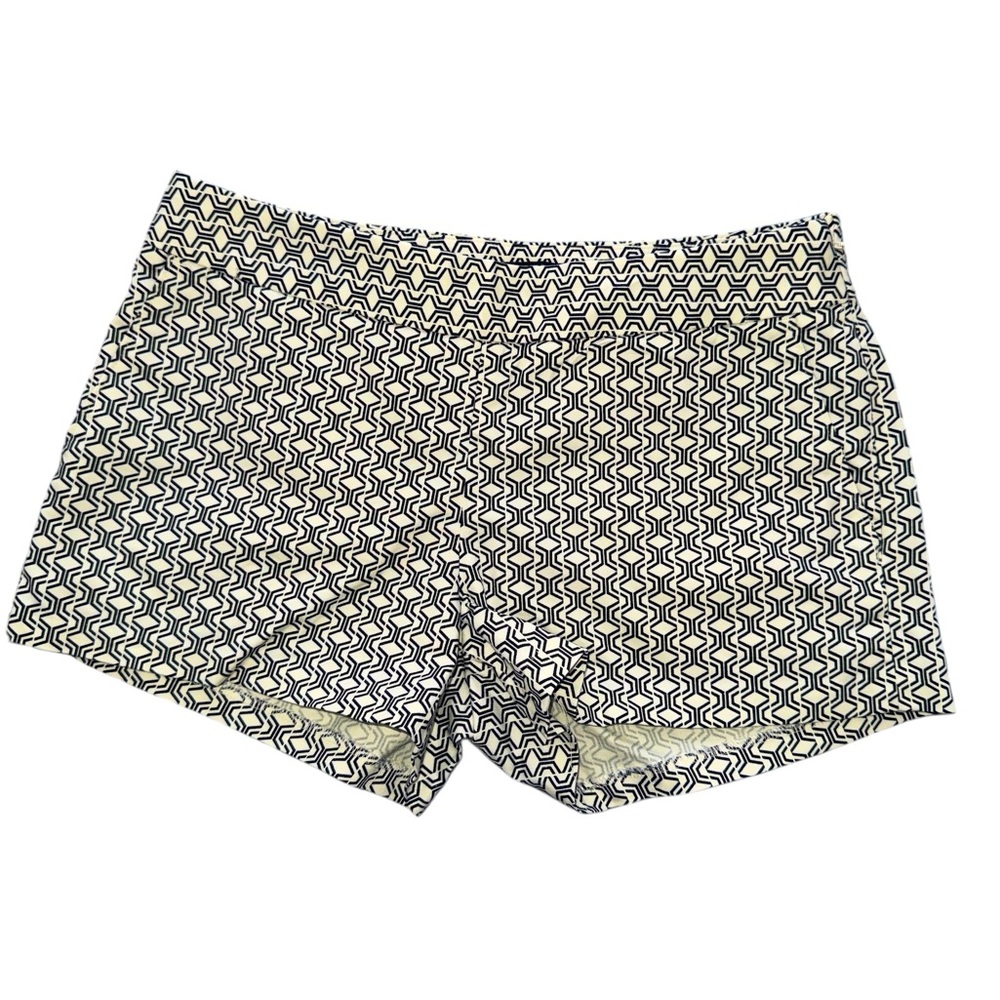 Express Size 0 White & Black Geometric Print w/ Pockets Mid Rise Shorty Shorts